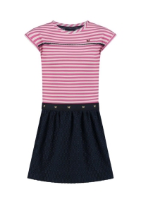 Chaos and Order jurk Marina pink navy
